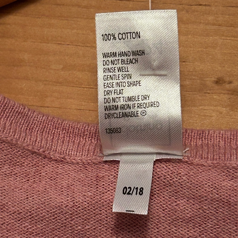 NWT 100% Cotton Clothing & Co Pink Cardigan Button Lightweight Plus Size 22/24 - Picture 6 of 7